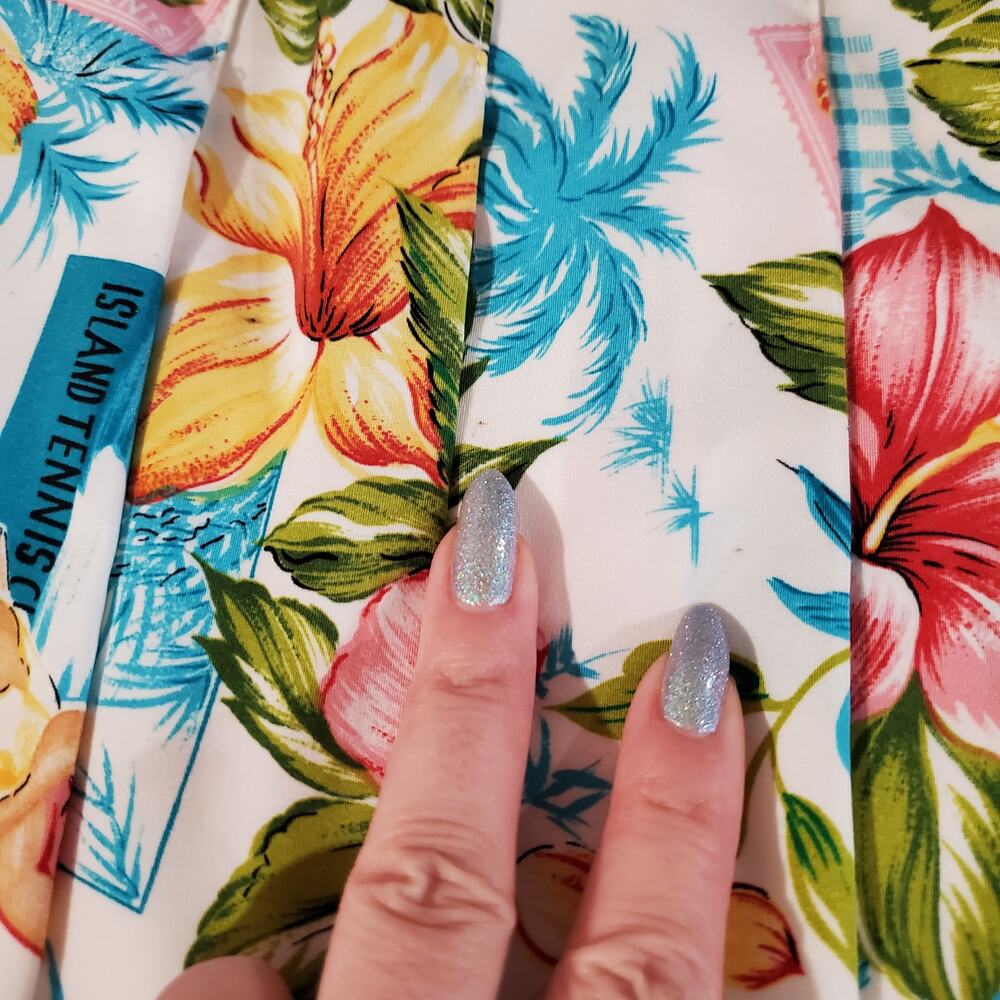 Vtg Tail Tropical Pop Art Hawaiian Pleated Tennis Skirt Size 12 USA Made Retro - Picture 6 of 12